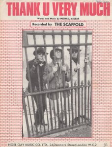 Scaffold Thank U Very Much 1970s Sheet Music