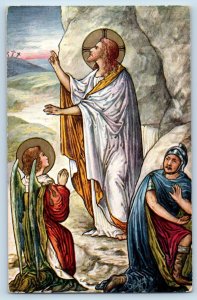 Postcard Jesus Roman Soldier and Angel Christmas Series c1910 Oilette Tuck Art