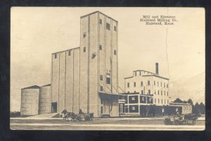 RPPC HALSTEAD KANSAS HALSTEAD MILLING COMPANY 1910 REAL PHOTO POSTCARD