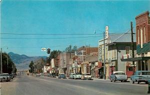 c1960 Chrome Postcard; Street Scene, Whitehall MT Jefferson County Unposted