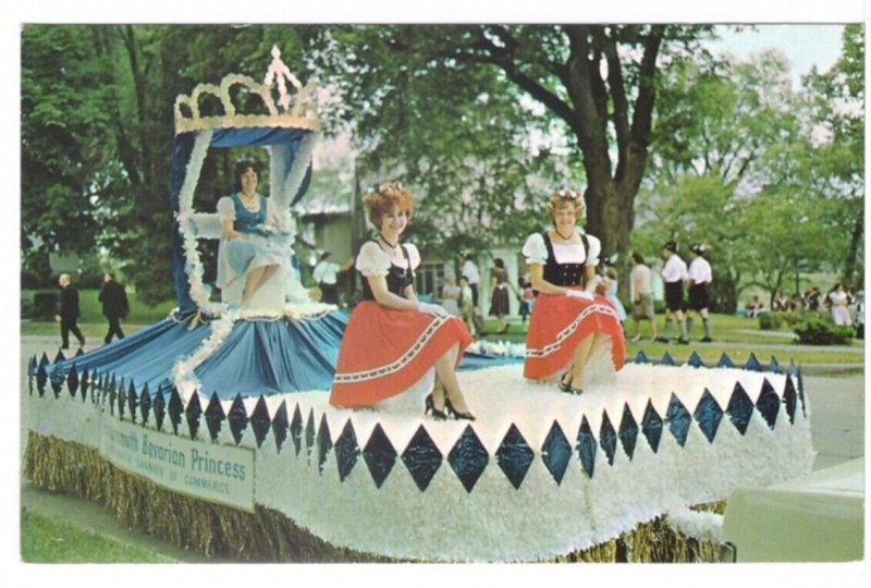 Bavarian Princess Float, Frankenmuth, Michigan, Vintage 1970 Chrome Postcard