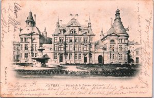 Belgium Anvers Facade de la Banque Nationale Antwerp Vintage Postcard 04.35