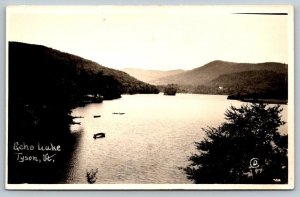 RPPC Real Photo Postcard - Echo Lake  Tyson, Vermont  c1926