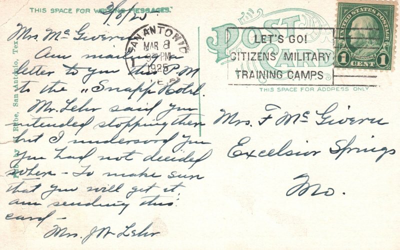 Vintage Postcard 1925 Texas State Capitol TX Pub By S. Rabe