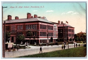 Providence Rhode Island Postcard Hope St. High School Building Exterior c1910's