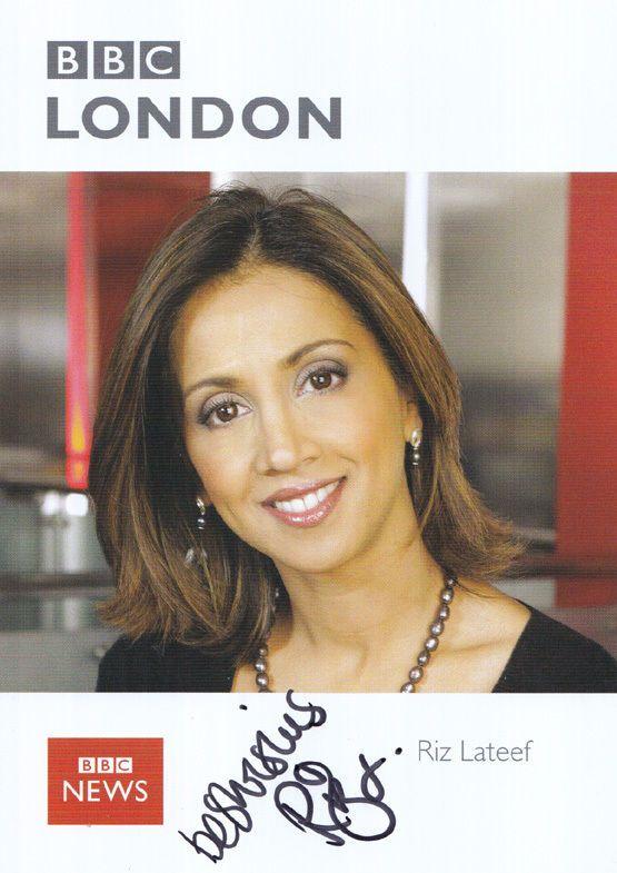 Riz Lateef BBC News London Hand Signed Cast Card Photo