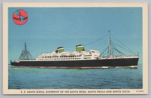 Ship~SS Santa Elena Sistership Santa Rosa Paula & Lucia~Vintage Postcard