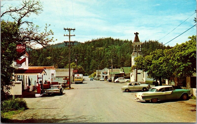 Postcard Street Scene in Eastsound, Orcas Island, Washington~1272