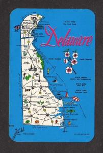 DE Delaware State Map Maryland Postcard Flower Georgetown,Dover, Milford, Laurel