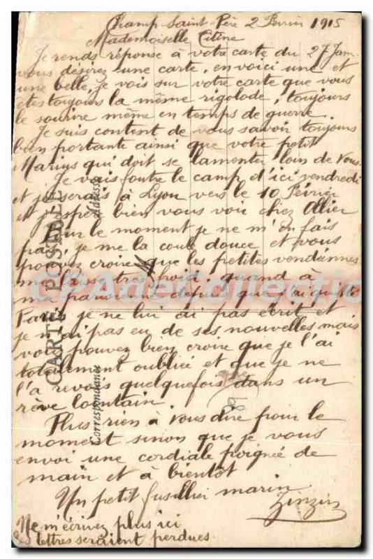 Old Postcard Remembrance Champ St Pere