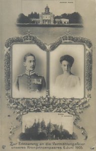 Duchess Cecilie of Mecklenburg-Schwerin and the German Crown Prince 1905 