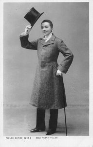 Miss Vesta Tilley Vaudeville Drag King Male Impersonator Real Photo PC AA54739