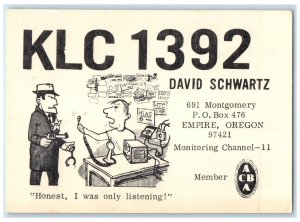 1940 KLC 1392 David Schwartz Montgomery Empire Oregon Ham Radio Vintage Postcard