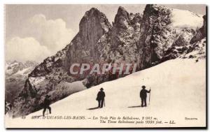 Old Postcard Uriage Les Bains Three Peaks Mountaineering Belledonne