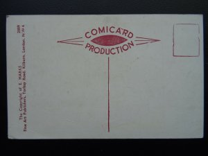 Old Man & Water Pump HE'S ONLY RAISING HIS HAT AUNTIE - Old Comic Postcard