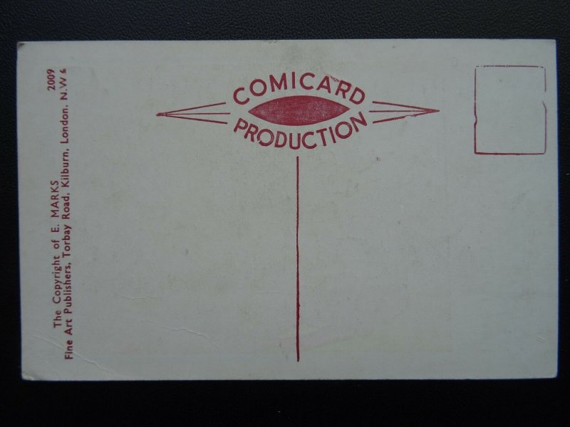 Old Man & Water Pump HE'S ONLY RAISING HIS HAT AUNTIE - Old Comic Postcard