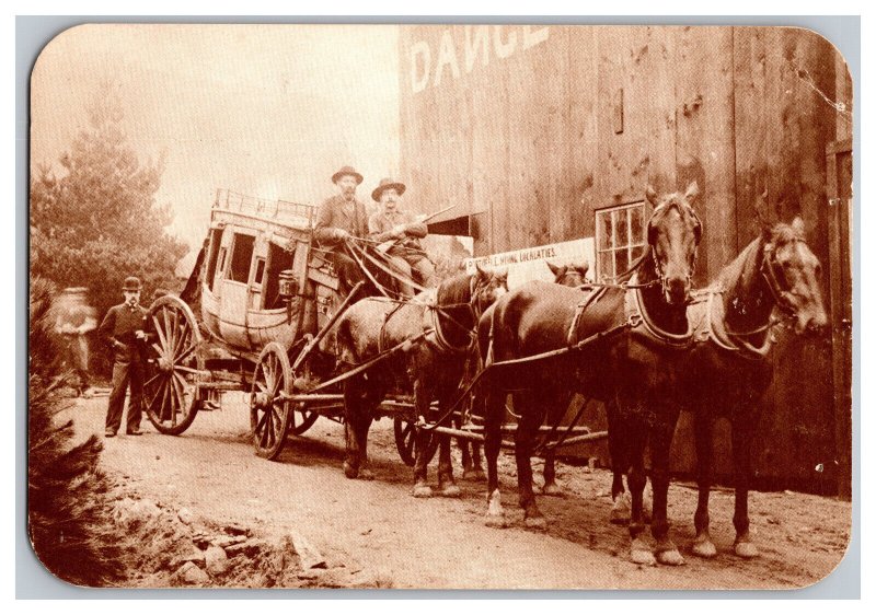 Old West Collector's Series Postcard Western Stagecoach 