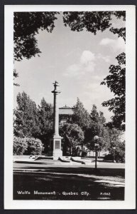 Quebec QUEBEC CITY Wolfe Monument RPPC 1930s Associated Screen News Ltd