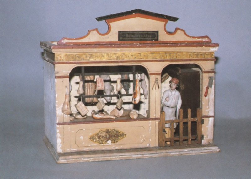 Austrian Butchers Shop Dolls House Toy Model Postcard