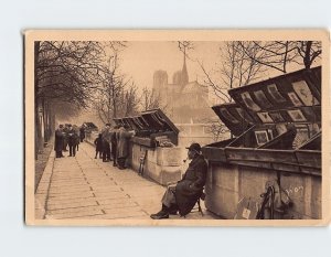 Postcard Old Book sellers on the Quai de la Tournelle Paris France