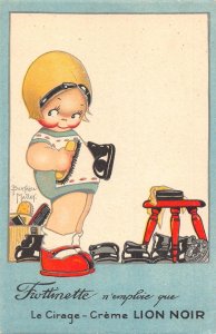 Advertising Cirage Creme Lion Noir Shoe Cream Art Beatrice Mallet postcard B929