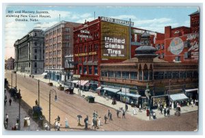 1917 16th And Harney Street New Court House Omaha Nebraska NE Shops Postcard