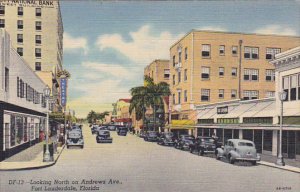 Florida Fort Lauderdale Looking North On Andrews 1947 Curteich