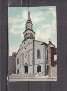 CANADA, QUEBEC, St. PATRICK'S CHURCH, c1920 ppc., unused.