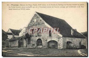 Postcard Old House Provins small Plaids