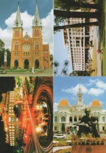 Hochiminh City Vietnam Night Illuminations 4x Postcard s