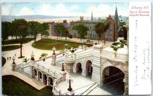 M-42488 Grand Staircase and Capitol Grounds Albany New York