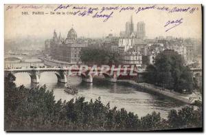 Old Postcard Paris Ile de la Cite