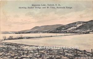 Mascoma Lake showing Shaker Bridge and Mt Calm Enfield, New Hampshire, NH, US...