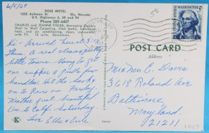 L20004 Rose Motel, Lincoln Highway, Ely, Nevada 1969