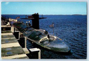 Australia Postcard United States nuclear powered submarine U.S.S. Permit c1950's