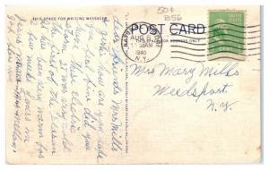 1940 Pine Camp between Watertown and Carthage, NY Postcard