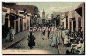 Tunisia Old Postcard Tunis Street Halfawiyyne