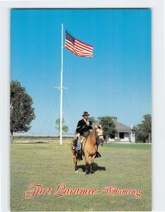 Postcard 1876 Era Cavalryman, Fort Laramie, Wyoming