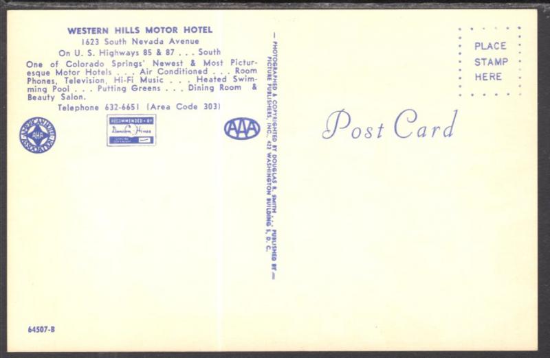 Western Hills Motor Hotel,Colorado Springs,CO