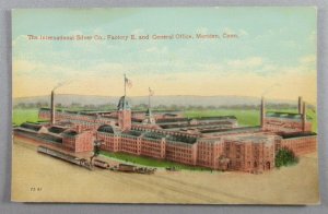 The International Silver Co., Factory & Office, Meriden CT Postcard (#6822)