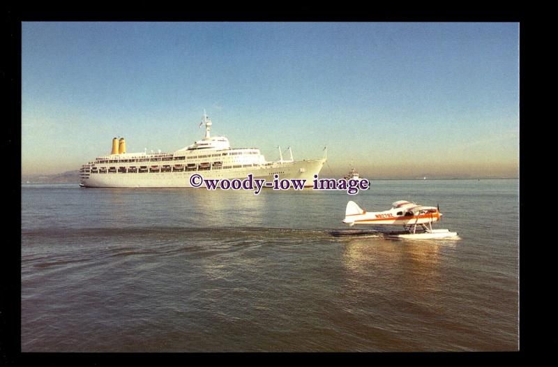 SIM0354 - P&O Liner - Canberra , built 1961 - postcard at San Francisco 1997