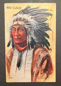 Mint USA Postcard Native American Indian Red Cloud