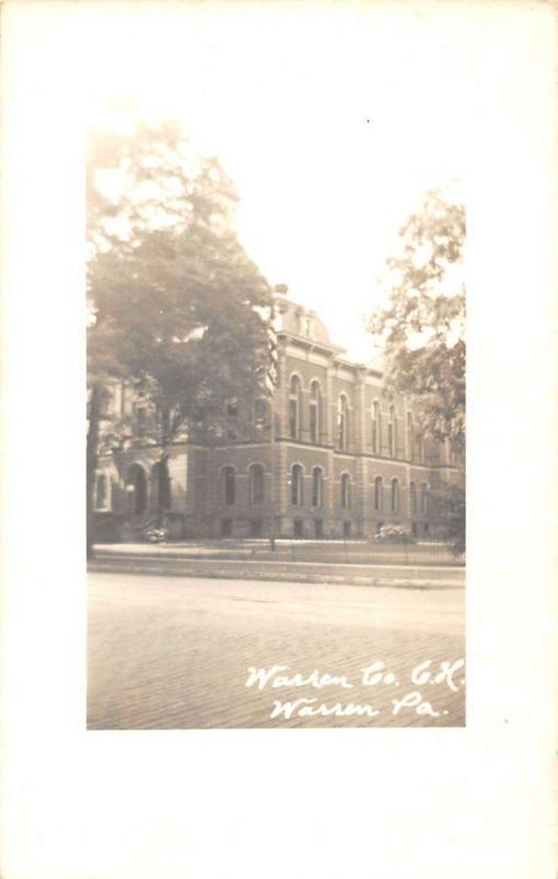 Warren Pennsylvania Court House Real Photo Antique Postcard K62719