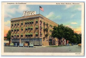 c1940 Burton Hotel Exterior Building Mankato Minnesota Vintage Antique Postcard