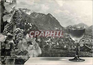Modern Postcard Vaduz gegen falknisgruppe calanda (Furstentum Liechtenstein)