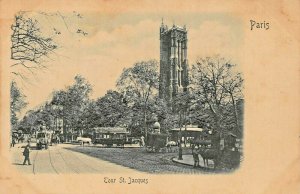 PARIS FRANCE~TOUR ST JACQUES~1900s EN RELIEF PHOTO POSTCARD