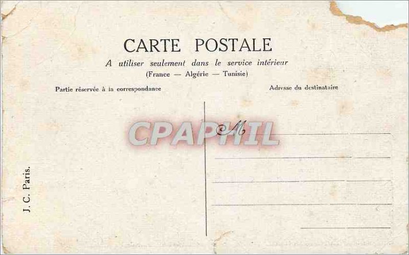 Old Postcard the Farman Airplane in Flight