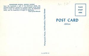 Abilene Kansas~Spring Flowers, Budding Trees @ Eisenhower Museum~1960s Postcard