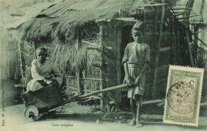 PC MADAGASCAR, CASE INDIGÉNE, Vintage Postcard (b37992)