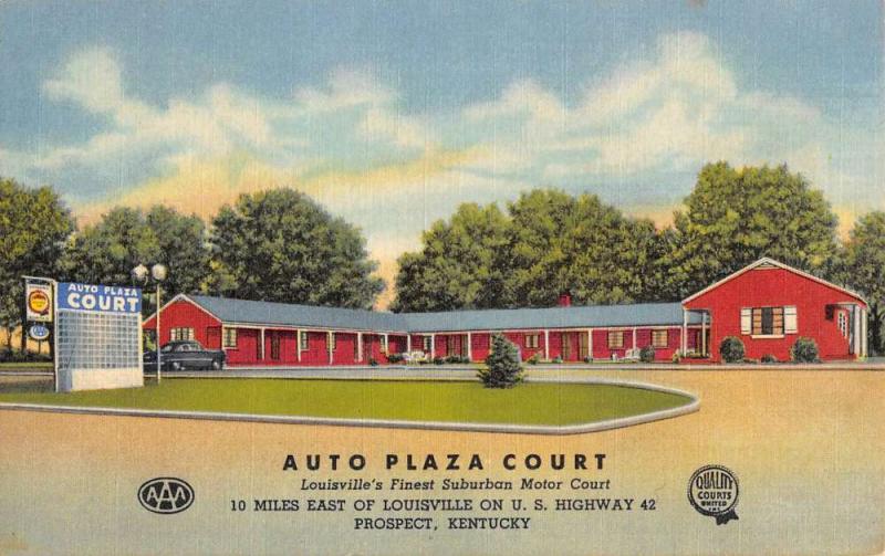 Prospect Kentucky Auto Plaza Court Street View Antique Postcard K80879